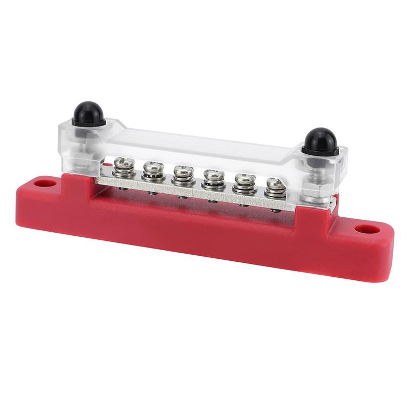 1/2Pcs Bus Bar Battery Power Distribution Block 12V M6 Stud Positive Negative Bus Bar For Truck Boat Car Camper