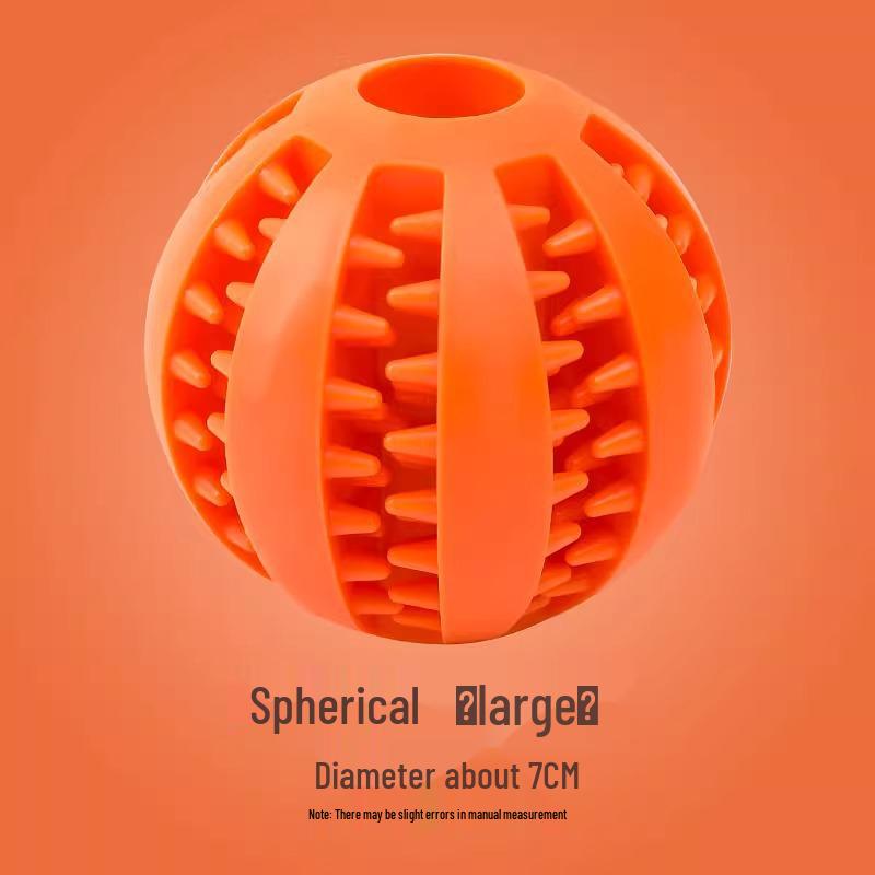 Pet Dog Toy: Bite-Resistant Rubber Molar Ball for Teeth Cleaning and Boredom Relief - Available In Small, Medium, Large with Sound Feature