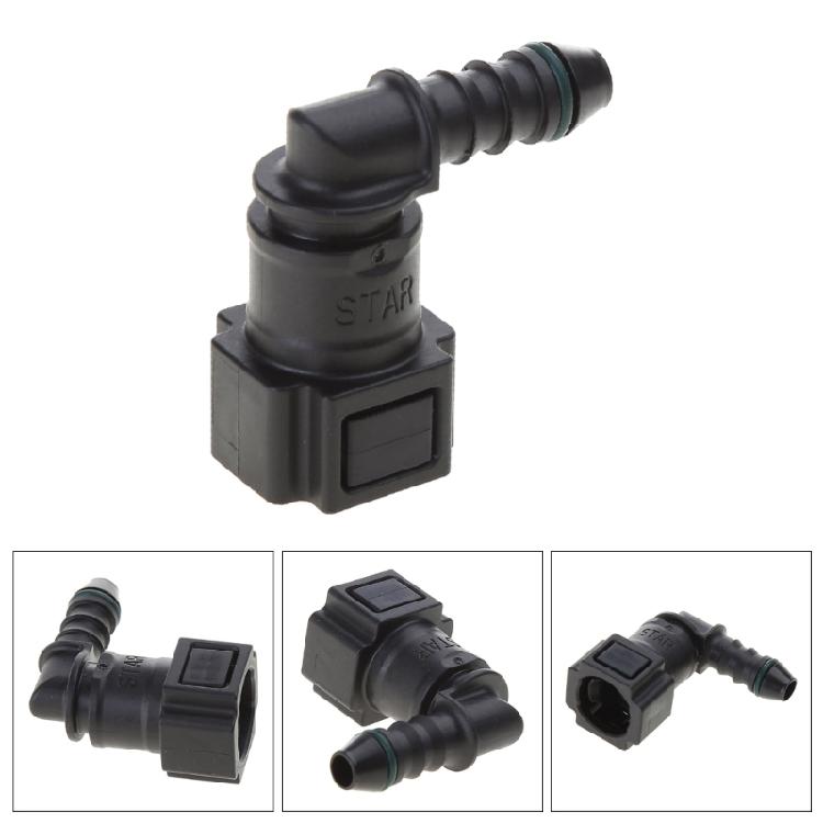 ID6 Buchse 7,89mm Winkel Kraftstoffleitungskupplung 90 Grad Schlauchende Fitting Adapter