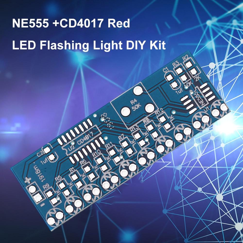 Κιτ DIY LED που αναβοσβήνει με φως NE555 CD4017 Ηλεκτρονικό κιτ LED με εφέ ροής νερού SMD Σουίτα εξάσκησης συγκόλλησης