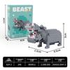 Fierce Beasts Building Block Model: Lion, Tiger, Black Panther, Gorilla - Educational Toy Gift