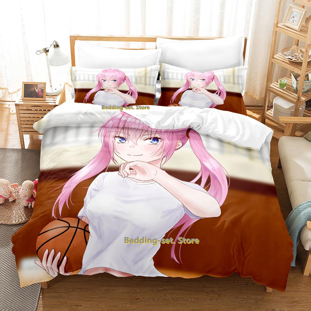 New Shikimori's Not Just A Cutie Bedding Set Cartoon Anime three-piece Set Adult Kid Bedroom Duvetcover Sets Camas Dormitorio