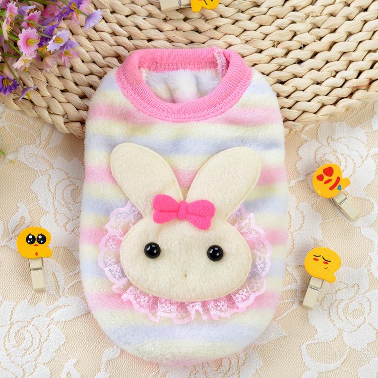 Fleece Pet Vest Small Puppy Cats Clothing Warm Lightweight Wear Cartoon Dog Clothes Chest Size Adjustable Comfort Fit