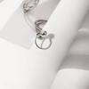 Fashionable 925 Silver Ring Adjustable Size Elegant Geometric Design For Women