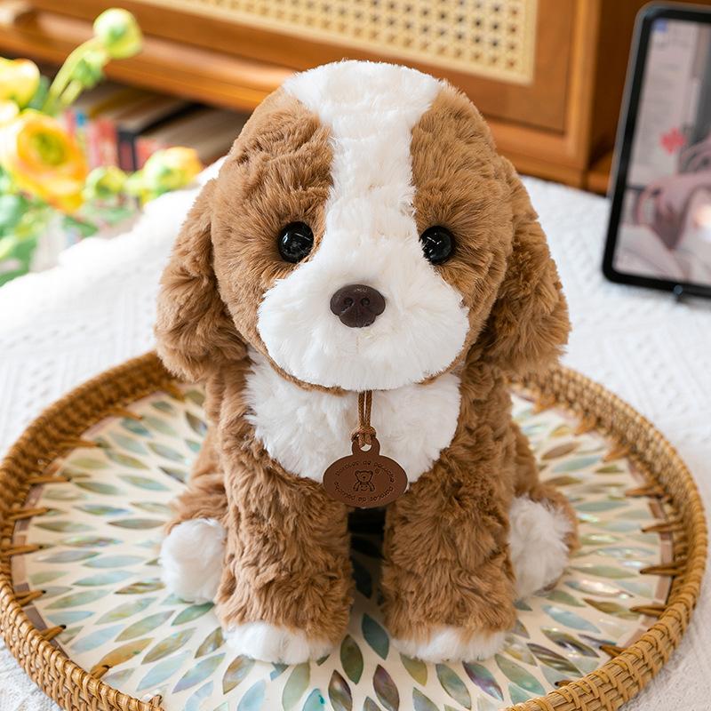 Lie Posture Tag Puppy Plush Toy Cute Chihuahua Dog Children Sleeping Pillow Rag Doll