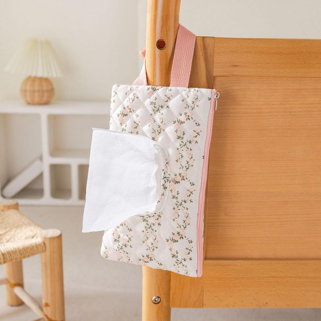 Korea 2026 Baby & Mom Travel Wet Wipe Hanging Bag with Printed Tissue Box Storage