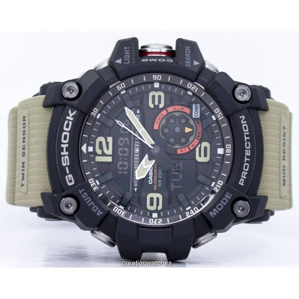 Casio Montre homme G-Shock Mudmaster GG-1000-1A5 (analogique et numérique) à double capteur