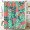 Tropical Rainforest Shower Curtain Botanical Leaf Pattern Nature Green Backdrop Bathroom Decor Waterproof Modern Farmhouse Style