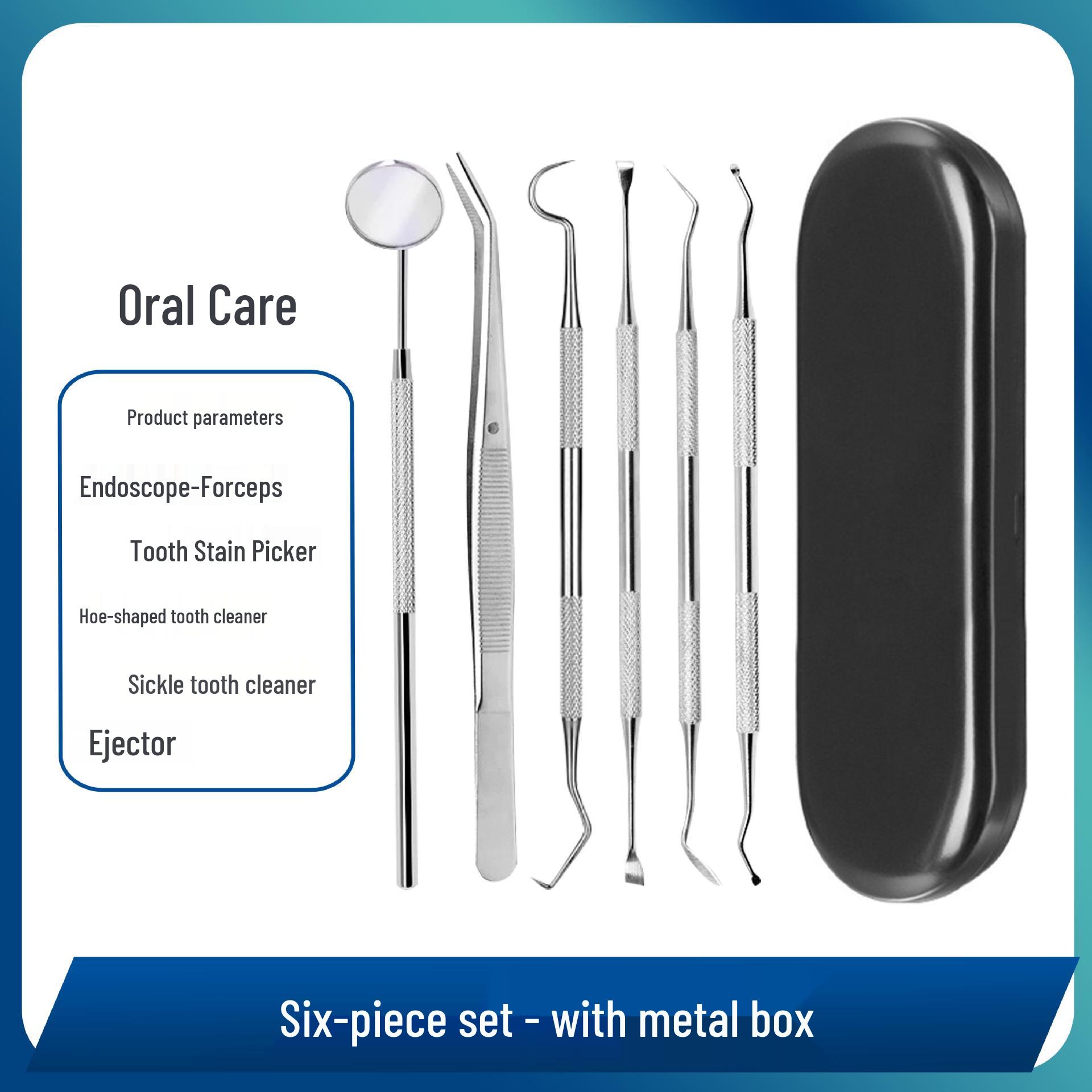 

Набір стоматологічних інструментів для чищення зубів: Видаляйте плями, зубний камінь та наліт за допомогою дзеркала та зонда