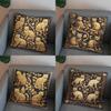 2D Golden Cats With Vine And Flowers Pillow Cover Pattern Cushion Cover Suitable For Sofa Bedroom Car Pillow Cover