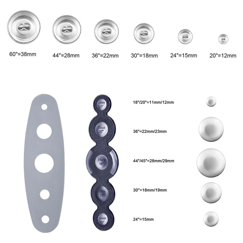 M-Modern-120Pcs Button Covers, Cover Button Kit With 6 Sizes, DIY Fabric Covered Buttons With 2 Installation Tools For DIY Lover