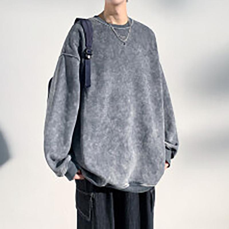 Oversized Sweatshirts Men Women Fashion Couples Crew Neck Vintage Y2K Hoodie Loose Pullover