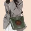 Borsa a Spalla in Pelle Ricamata con Cervo Vintage per Donna - Borsa a Tracolla Tote Bohemienne con Tracolla Etnica, Borsa a Mano Moda Retro