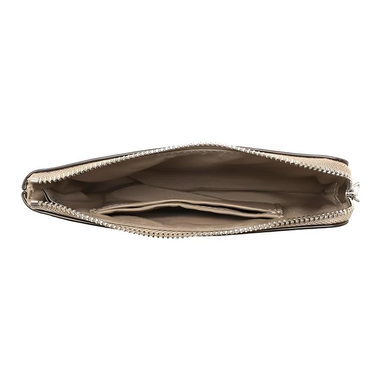 New COACH Corner Zip Coated Canvas With Smooth Leather Coin Purse, Clutch Women's Cream White 88083-SVQB9