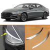 2Pcs Car Headlight Eyebrow Eyelid Cover Trim Strips ABS Chrome Carbon Fiber FOR Hyundai Sonata
