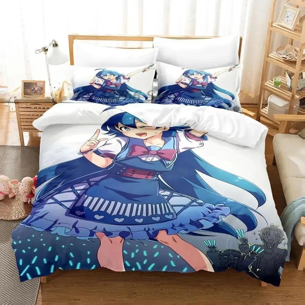 Anime Welcome To Demon Schol! Iruma-kun Beding Set Print With Pilowcase Bed Soft Duvet Cover Single Double Quen Super King-Sized Dimensionsd Dimension