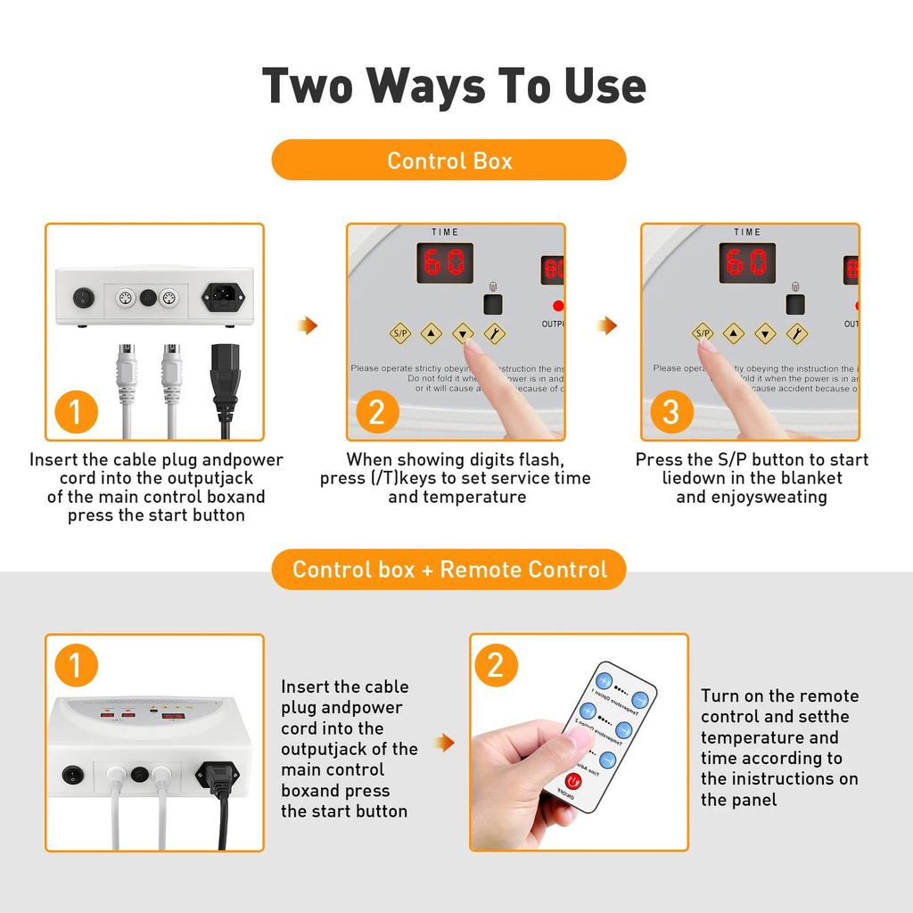 Tragbare Saunadecke für Heim-SPA, Ganzkörper-Entgiftung und Gewichtsverlust Schweißdecke mit einstellbarer Temperaturregelung und Entspannungsanwendung