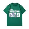 Men's 100% Cotton Crew Neck Short Sleeve T-shirt, Casual The Walking Dad Family Silhouette Printed Comfortable Lightweight Daily Wear Top for Summer