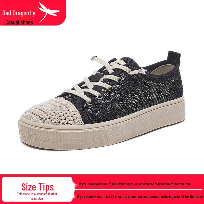 Red Dragonfly Women s Summer Mesh Flat Sports Fisherman Shoes - Lightweight, Breathable, Casual, Hollow Design. 35