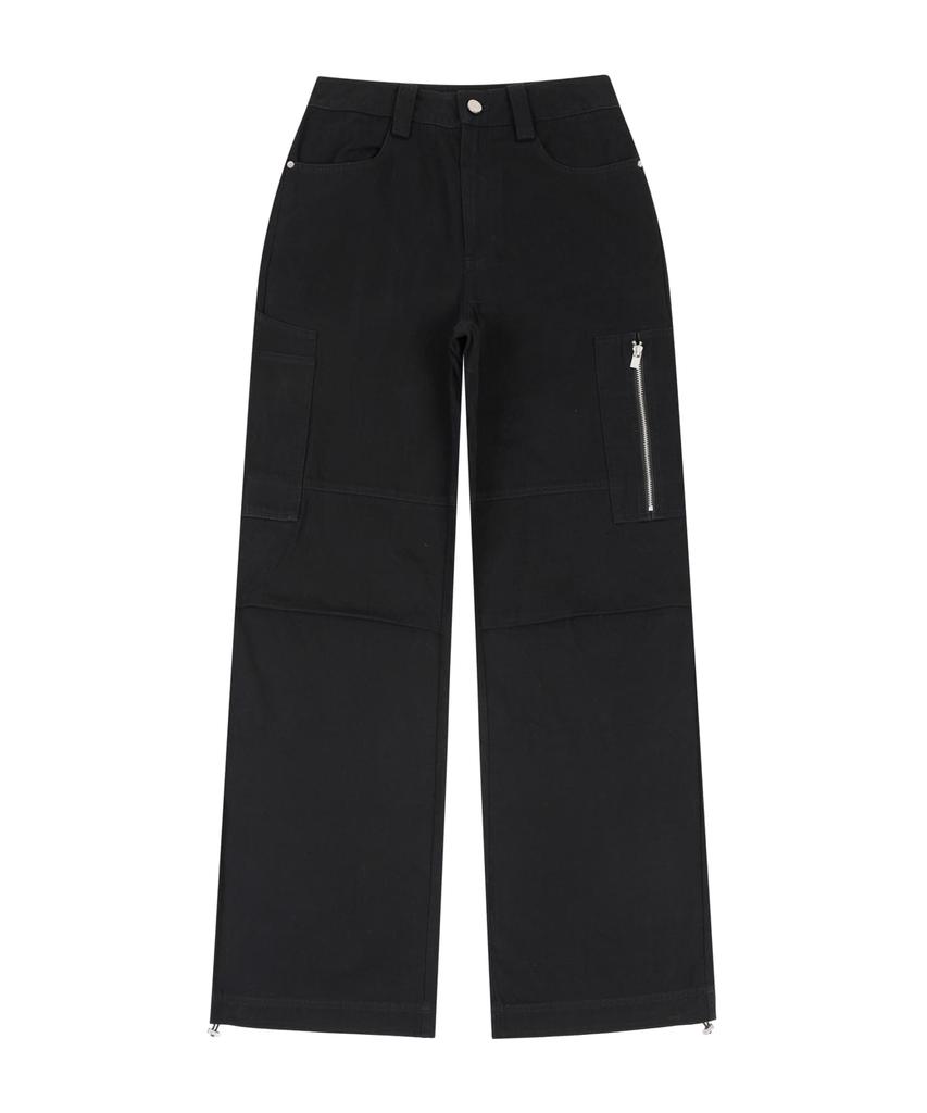 ORDINARY HOLIDAY Washing Cotton Cargo Pants [Black]