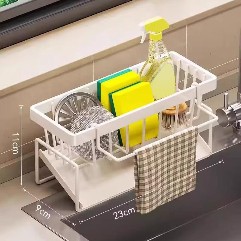 Sponge Drainer Rack Stainless Kitchen Organizer Bathroom Sink Rack Soap Holder Organizer Rack