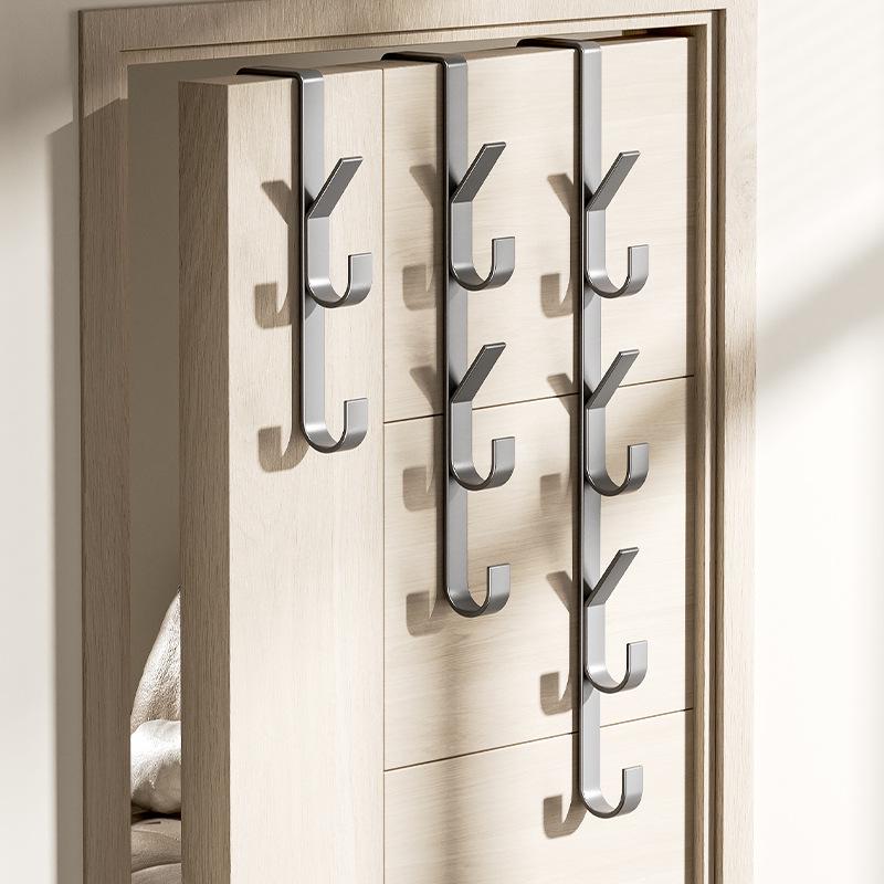 Carbon Steel Over-the-Door Coat and Bag Hook Rack