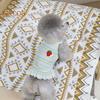 Summer Dog Dress Puppy Sleeveless Striped Strawberry T-Shirt Tutu Skirt Pet Princess Outfit for Small Medium Cat Dog