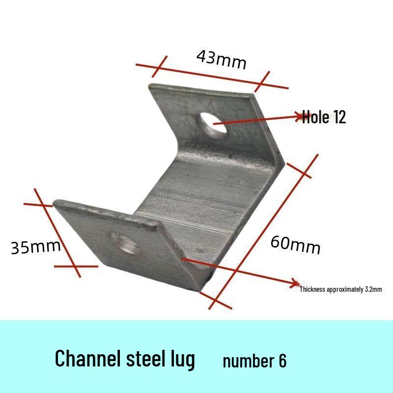 Galvanized Steel Ceiling Connector Bracket with Adjustable U-Channel and Eye Bolt