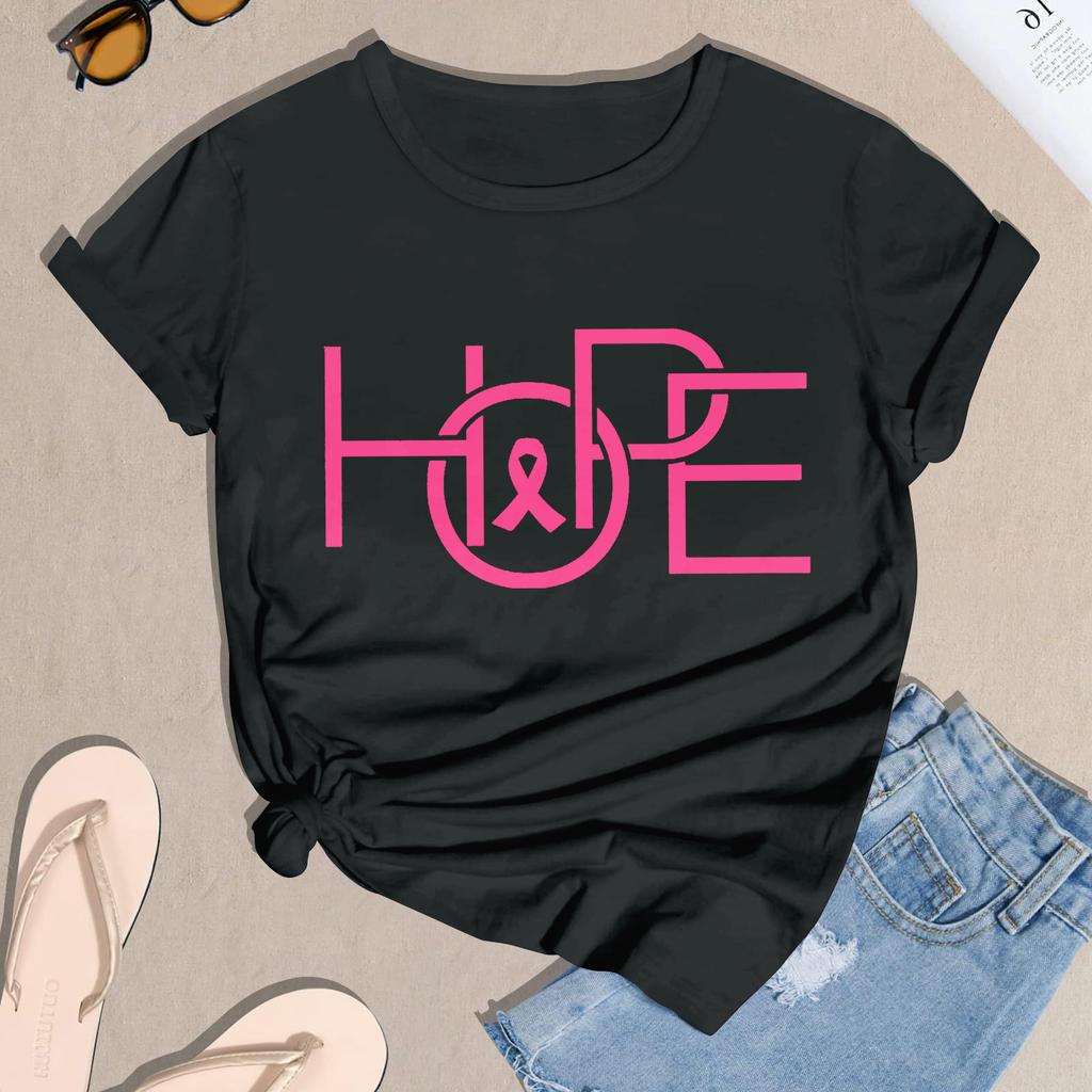 Women's Casual Halloween Breast Print T-Shirt Round Neck Pullover Short Sleeve Top