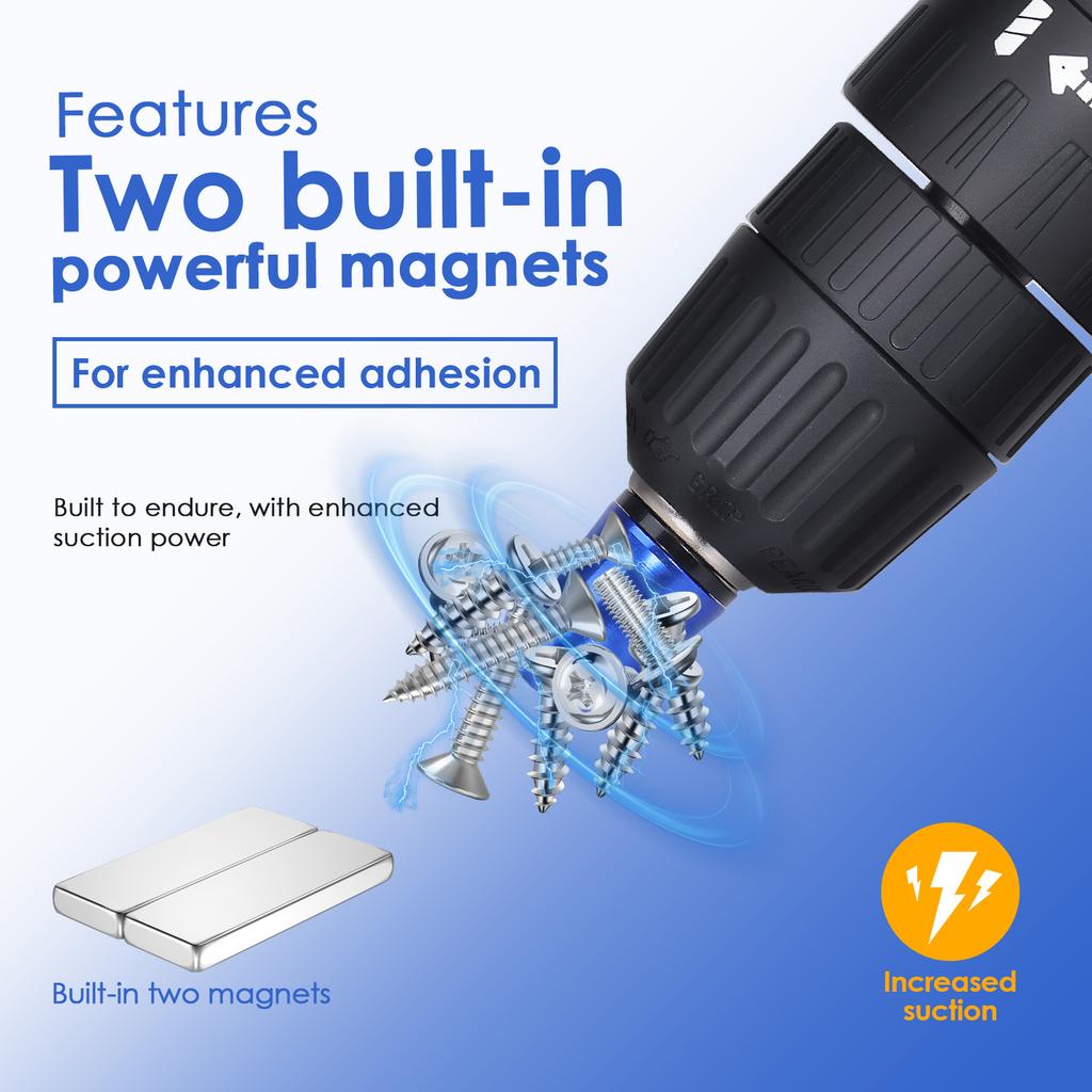 3/10Pcs Magnetic Screw Ring for Drill 1/4inch/6.35mm Hex Magnetic Screw Holder Magnetic Screwdriver Drill Bit Holder