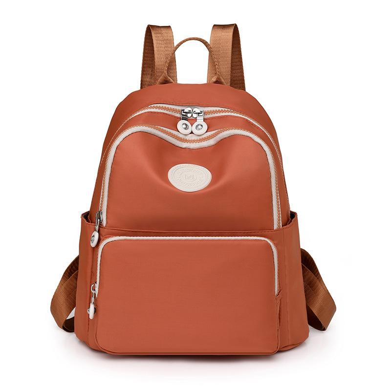 

Сплошной цветной рюкзак, женская нейлоновая сумка, дорожная сумка большой емкости оранжевый