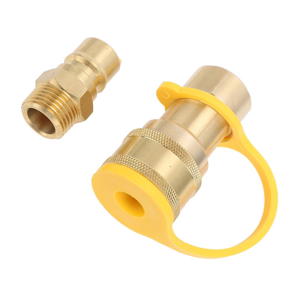 3pcs Gas Quick Connect Fittings Brass 1 2in Gas Quick Connect Adapter Kit for Rv Trailer Van