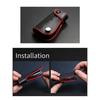 Real leather car key cover case key chain Decoration Cover for Mercedes Benz car