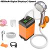 Portable Electric Shower Pump Outdoor Camping4800/6000/7800mAh Rechargeable Digital Temperature Display For Hiking Travel