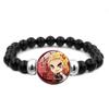 Slayer Demon Fashionable Bead Bracelet Glass Handmade Elastic Cartoon Accessory Unisex Gift