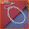 925 Sterling Silver 8-inch Fine Sparkling Paperclip Bracelet for Women, Fashionable Party Wedding Gift Accessories