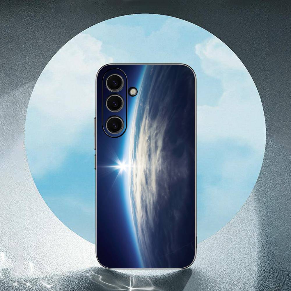Colorful Space For Samsung Galaxy S23 S24 S25 Ultra S22 Plus S21 Black Soft Case Waterproof Soft Case