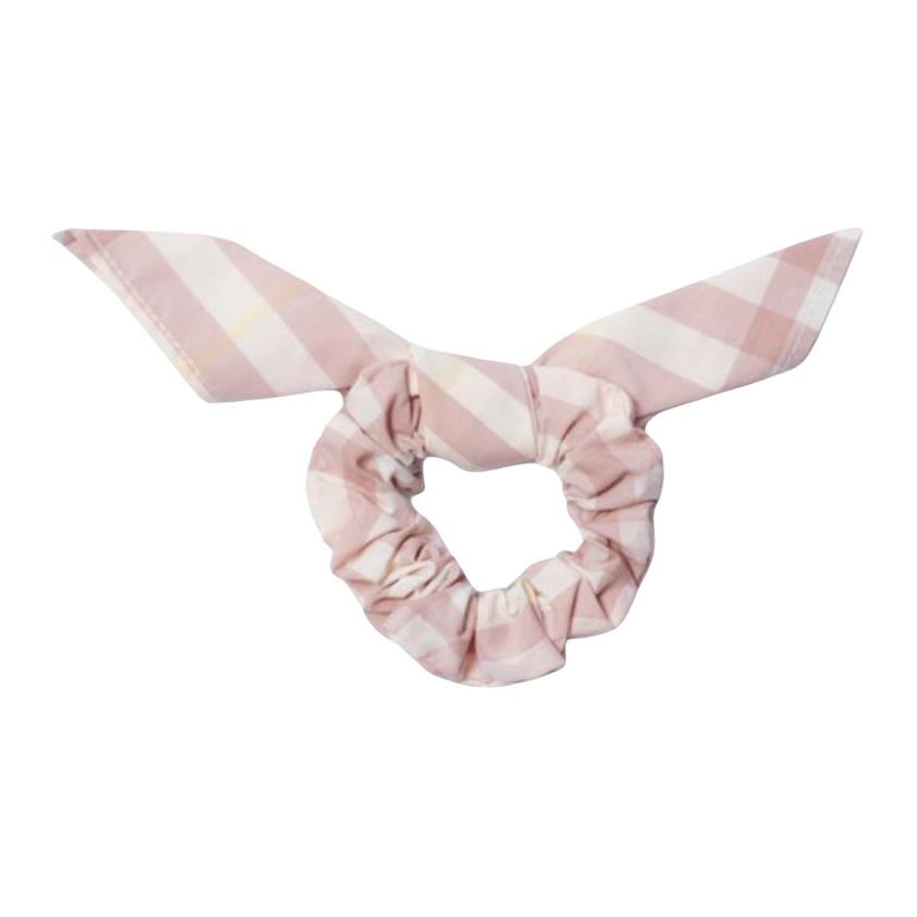 Burberry Check Pattern Cotton Hair Tie Women Hair Accessories Shell 81086871 F,Shell