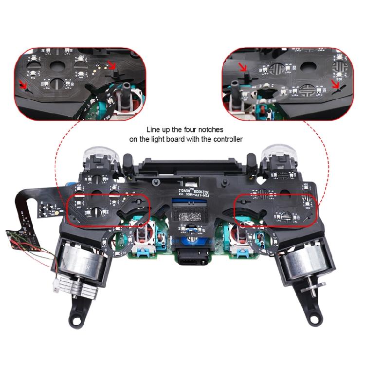 For  Wireless Controller LED Light Board DIY Button Analog Joystick LED Ligh