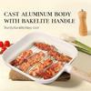 10.5inch Versatile Griddle Steak Grilling Pan Nonstick Grill Skillet Durable Indoor Outdoor Cooking Pan with Pour Spouts