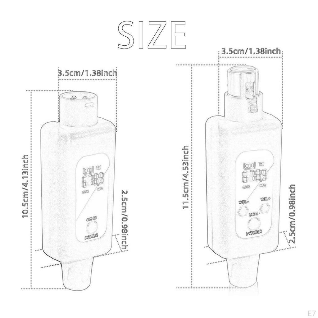 Rechargeable XLR Mic Adapter Kit for Card Speakers PA System Live Sound