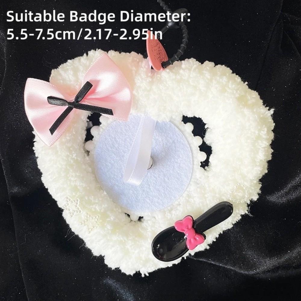 Rose Pins Display Base Bow Love Heart Badge Frame Pendant 55-75mm Badge Display