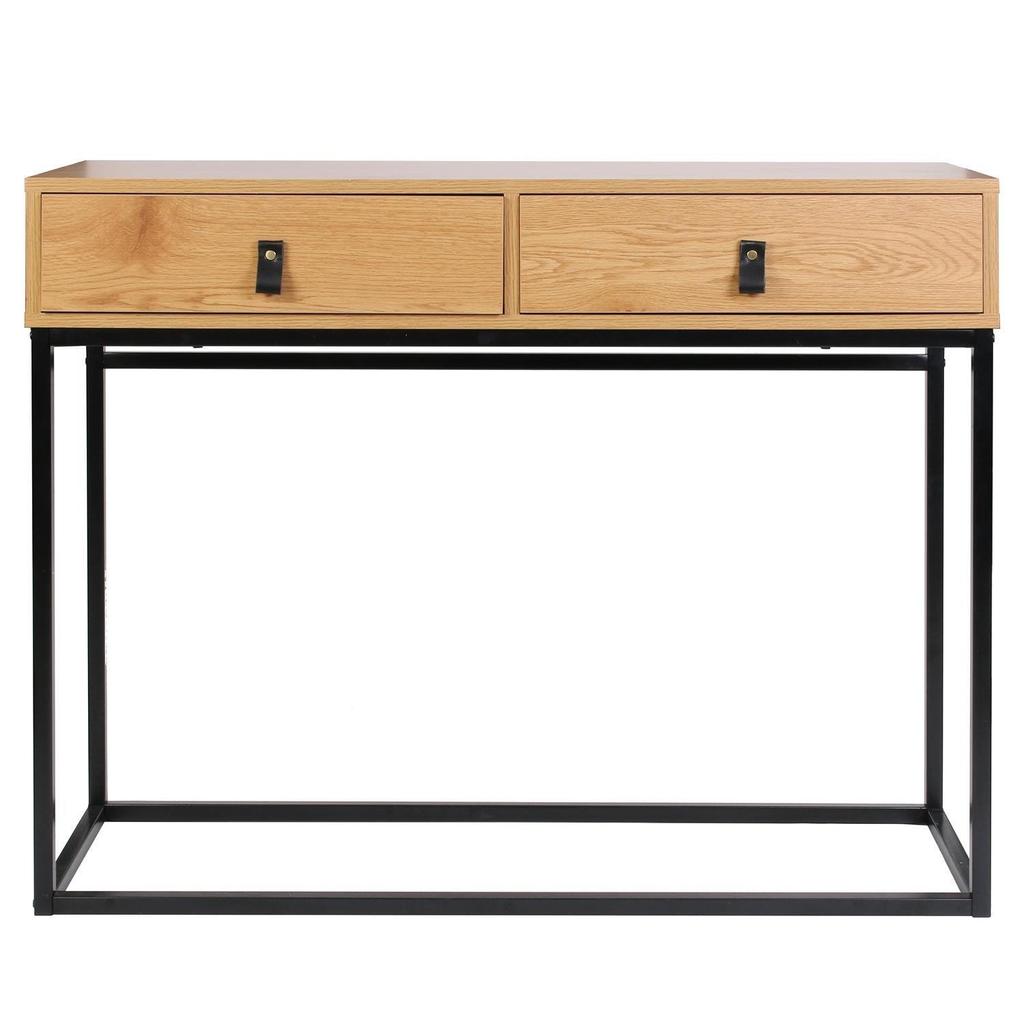 Console Cabinet with Drawers Abbot Black Oak