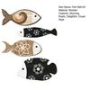 4 Pcs Rustic Fish Wall Art Wooden Fish Wall Hanging Decor Nautical Beach Wall Sculpture for Coastal Ocean Bathroom Home Decor