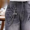 Hip Hop Metal Waist Chain For Men With Dual Layer Skull And Cross Pendant Youth Accessories