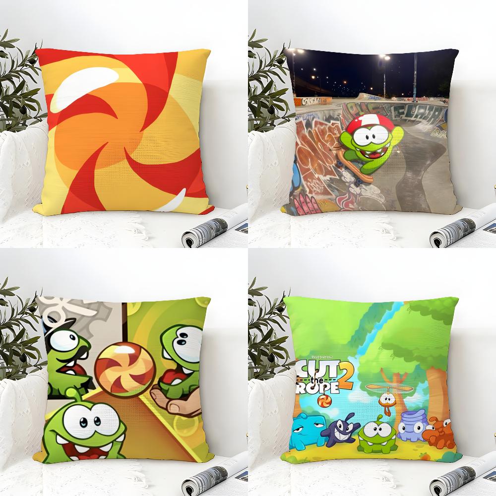 Puzzle Game C-Cut The Rope 1 Pillow Case Linen Pillow Case Sofa Home Decor Cushion Cover Cushion Cove