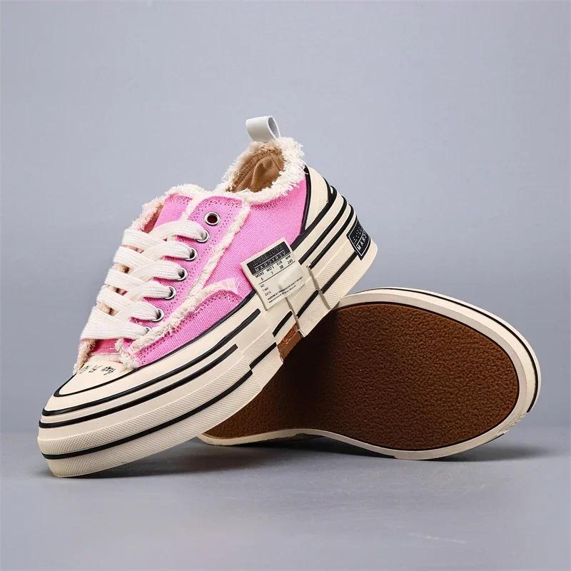 Multi functional canvas shoes for spring and summer, comfortable, thick soled, wear-resistant, casual board shoes