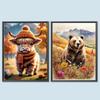 5D DIY Full Square Drill Diamond Painting Woodland Calf Kit Home Decoration