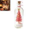 Xmas Party Window Display Recordable Message Bottle Night Light Christmas Tree Ornaments LED Lighted Wishing Decoration with Santa Scene