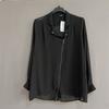 European Sheet EV * Plus Size Women's Clothing Summer Long Sleeves Loose Chiffon Shirt Shirt Sun Protection Clothing Chiffon Blouse